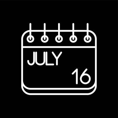 Temmuz simgesi, vektör illüstrasyonu basit tasarım