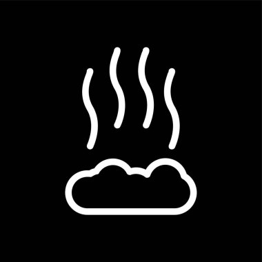 Duman simgesi, vektör illüstrasyonu basit tasarım