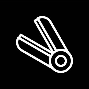 Saç Düzleştirici simgesi, vektör çizimi basit tasarım