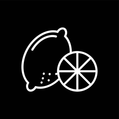 limon simgesi, vektör illüstrasyonu basit tasarım