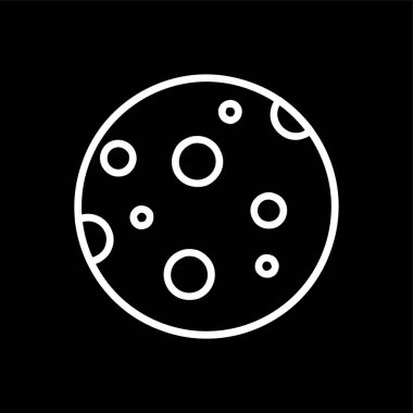 Ay simgesi, vektör illüstrasyonu basit tasarım