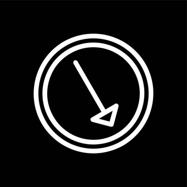 Sağ Aşağı simge, vektör illüstrasyon basit tasarım