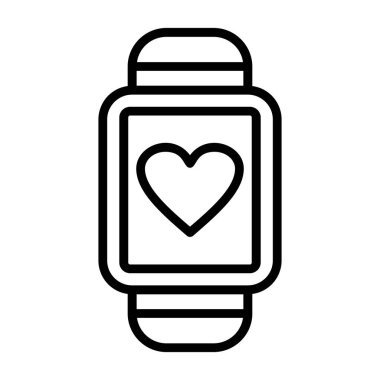 smartwatch simgesi, vektör illüstrasyonu basit tasarım