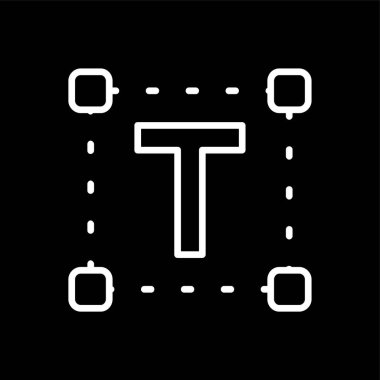 metin simgesi, vektör illüstrasyonu basit tasarım