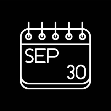 Eylül ikonu, vektör illüstrasyonu basit tasarım