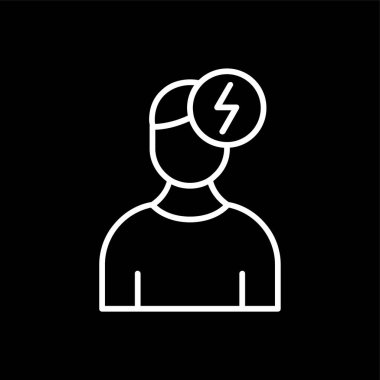 Beyin fırtınası simgesi, vektör illüstrasyonu basit tasarım