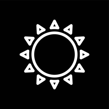 Güneş simgesi, vektör illüstrasyonu basit tasarım