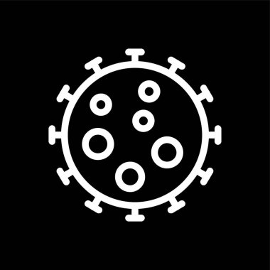 Virüs simgesi, vektör illüstrasyonu basit tasarım