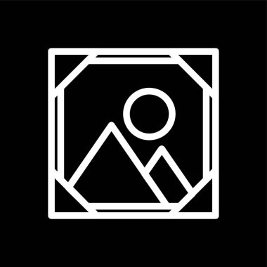 Çerçeve simgesi, vektör illüstrasyonu basit tasarım