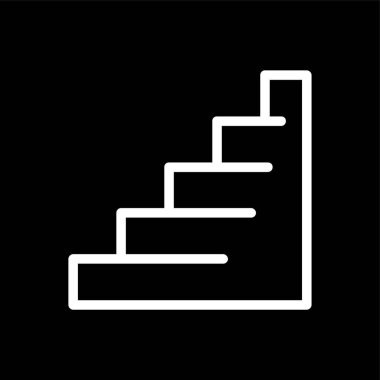merdiven simgesi, vektör çizimi basit tasarım