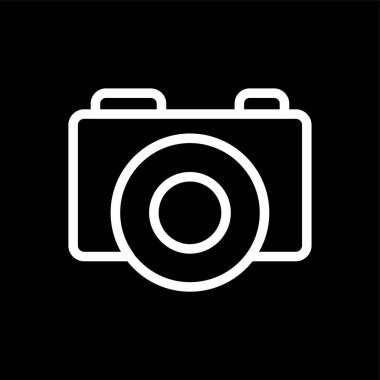 kamera simgesi, vektör illüstrasyonu basit tasarım