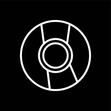 CD simgesi, vektör illüstrasyonu basit tasarım