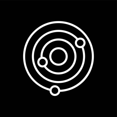 Galaksi simgesi, vektör illüstrasyonu basit tasarım