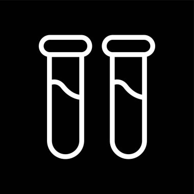 test tüpleri simgesi, vektör illüstrasyonu basit tasarım