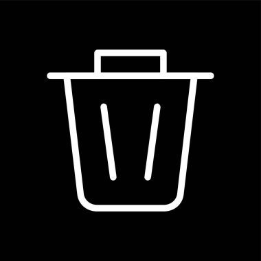 Çöp simgesi, vektör illüstrasyonu basit tasarım