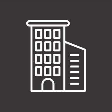 bina simgesi, vektör illüstrasyonu basit tasarım