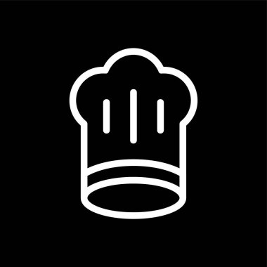 Şef şapka simgesi, vektör illüstrasyonu basit tasarım