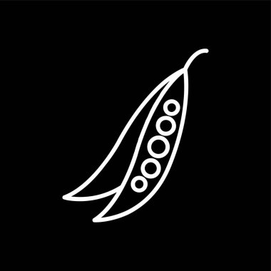 Bezelye simgesi, vektör illüstrasyonu basit tasarım