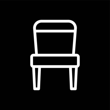 sandalye simgesi, vektör illüstrasyonu basit tasarım