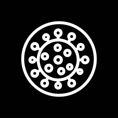 Virüs simgesi, vektör illüstrasyonu basit tasarım