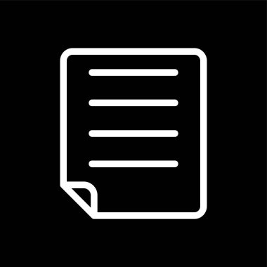 Note icon, vector illustration simple design