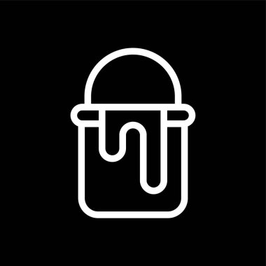 Boya Kovası simgesi, vektör illüstrasyonu basit tasarım