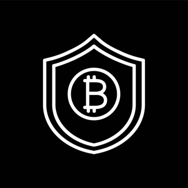 Bitcoin simgesi, vektör illüstrasyonu basit tasarım