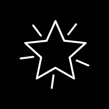 yıldız simgesi, vektör illüstrasyonu basit tasarım