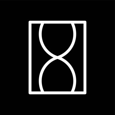 Kum saati simgesi, vektör illüstrasyonu basit tasarım