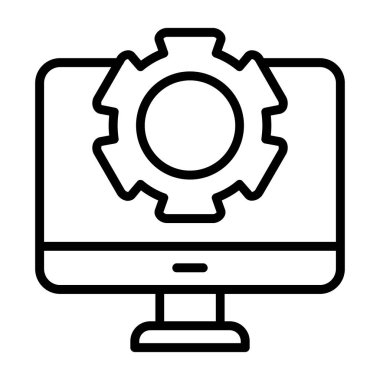 dişli simgesi, vektör illüstrasyonu basit tasarım