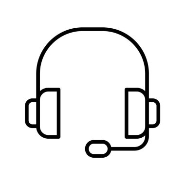 Ses Kulaklığı simgesi, vektör illüstrasyonu basit tasarım