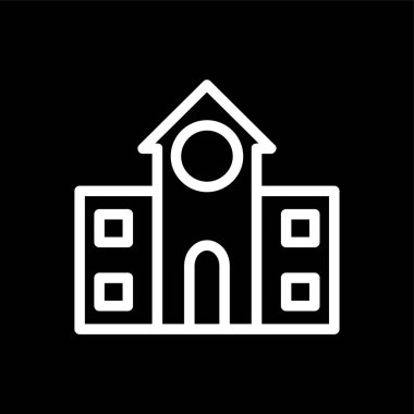 okul simgesi, vektör illüstrasyonu basit tasarım