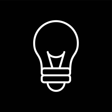 ampul simgesi, vektör illüstrasyonu basit tasarım