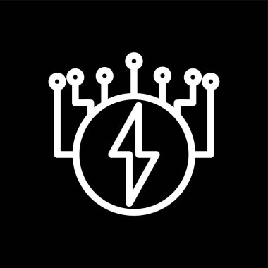 Elektrik simgesi, vektör illüstrasyonu basit tasarım