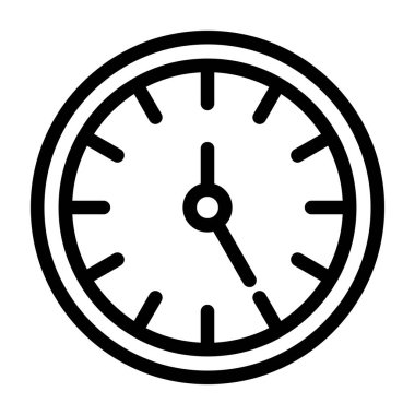 Saat simgesi, vektör illüstrasyonu basit tasarım