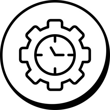 zaman simgesi, vektör illüstrasyonu basit tasarım