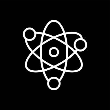 Neucleus simgesi, vektör illüstrasyonu basit tasarım