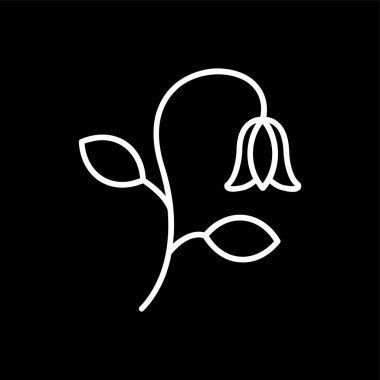 Bluebell simgesi, vektör illüstrasyonu basit tasarım