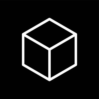 3d simgesi, vektör illüstrasyonu basit tasarım