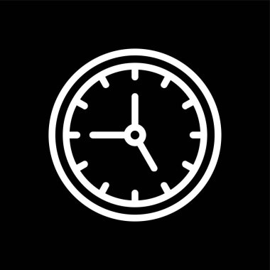 Saat simgesi, vektör illüstrasyonu basit tasarım