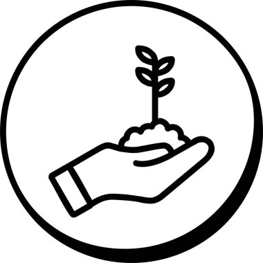 Filiz simgesi, vektör illüstrasyonu basit tasarım