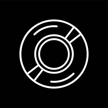 Sıkıştırılmış Disk simgesi, vektör illüstrasyonu basit tasarım