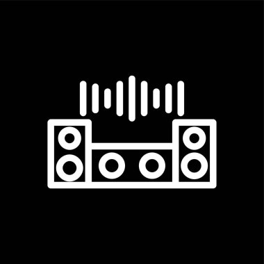 Dj Karıştırıcı simgesi, vektör illüstrasyonu basit tasarım