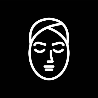 Yüz Tedavi simgesi, vektör illüstrasyonu basit tasarım