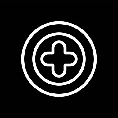 Hastane İşareti simgesi, vektör illüstrasyonu basit tasarım