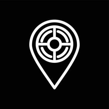 konum simgesi, vektör illüstrasyonu basit tasarım