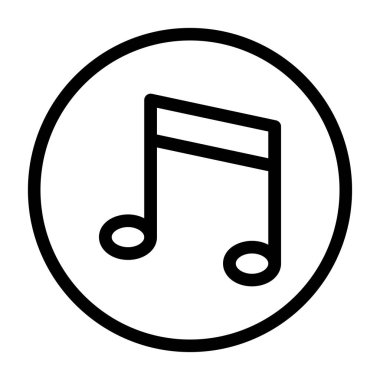 Müzikal Not simgesi, vektör illüstrasyonu basit tasarım