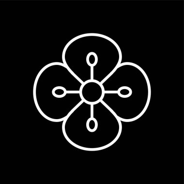 Poppy simgesi, vektör illüstrasyonu basit tasarım