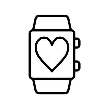 smartwatch simgesi, vektör illüstrasyonu basit tasarım
