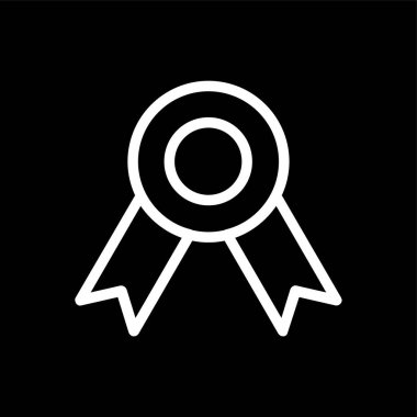 Rozet simgesi, vektör illüstrasyonu basit tasarım